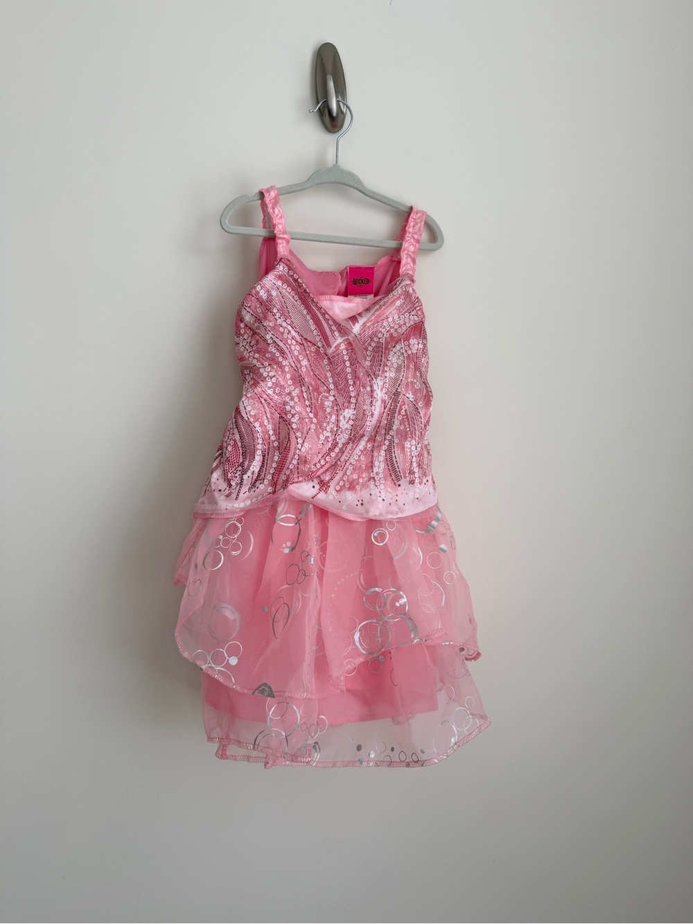 Universal’s Wicked Glinda Pink Bubble Sparkle Girls' Costume Dress